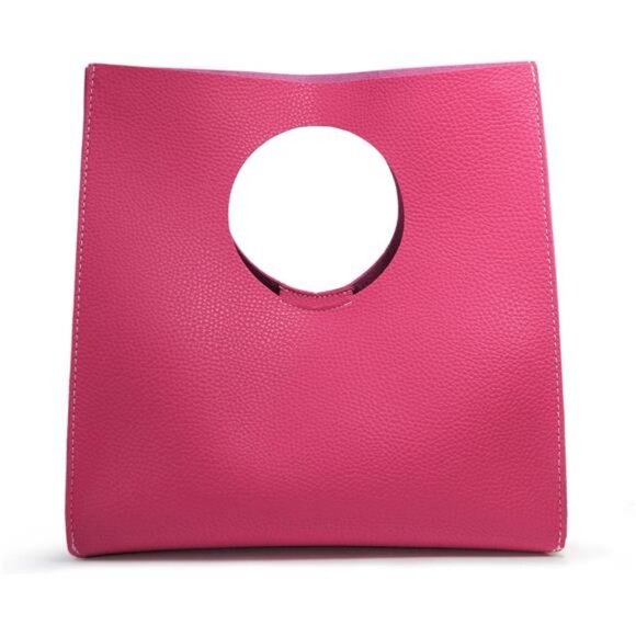 Vintage Minimalist Style Soft Pu Leather Handbag Clutch Small Tote - Picture 1 of 7